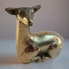 Brass Deer Fawn Figurine/Paperweight 2