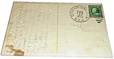 1909 MISSOURI PACIFIC MOPAC COFFEYVILLE & LITTLE ROCK RPO HANDLED POST CARD picture