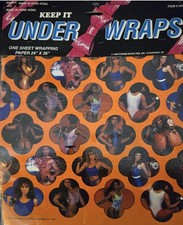 1993 Hot Girl Aerobics Keep it Under Wraps Gift Wrap Sheet Adult Novelty 24'x36' picture
