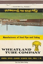 BILLBOARD MATCHBOOK - WHEATLAND TUBE - PHILADELPHIA PENNSYLVANIA - UNSTRUCK picture
