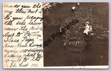 K64/ Rome Georgia RPPC Postcard c1909 Woman Pet Dog Horse Buggy  306 picture