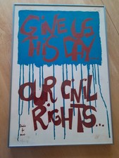1973 CIVIL RIGHTS POSTER, RARE, LIMITED #43 OF 200, SCREEN PRINT, picture