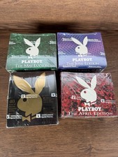 Playboy Trading Cards Sealed Box Lot April May June + Chromium Trump Chase picture