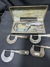 Vintage USA Machinist Micrometers Lot. Lufkin, Mitutoyo, B&S, National & Reed. picture