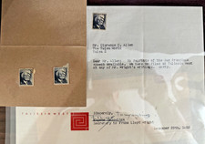 Frank Lloyd Wright Signed Letter/Envelope – Taliesin West – December 29, 1952 picture