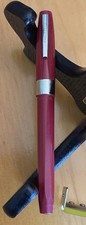 Vintage dark red 8-sided Sheaffer Cartridge Fountain Pen FINE Nib Untested picture