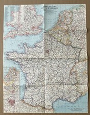 Map National Geographic  France Belgium and the Netherlands 1960 picture