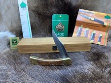 1976 Carved 970 Puma Game Warden Knife & Jacaranda Handles Mint In G /Y Box P332 picture