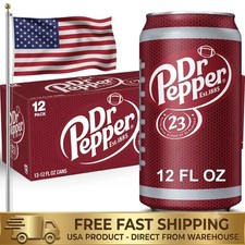 Dr Pepper Soda Pop, 12 fl oz, 12 Pack Cans - picture