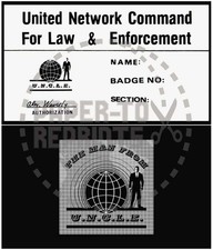 MAN FROM UNCLE IDENTIFICATION BADGE - REPRODUCTION picture