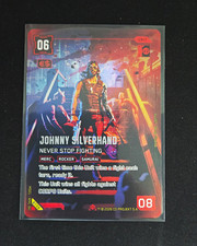 Cyberpunk TCG Johnny Silverhand Never Stop Fighting B159 Iconic Beta Alt Art picture