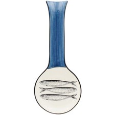 Portuguese Ceramic Spoon Rest with Sardine Design - Made in Portugal picture