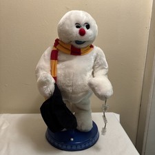 Gemmy Animated Snowflake Dancing Frosty The Snowman - Tested & Works  picture