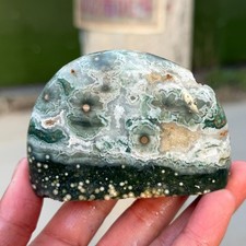 220g Natural Ocean Jasper With Flower Freeform Quartz Crystal Mineral Specimen picture