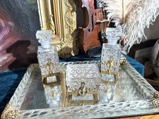 Vintage Hollywood Regency Ormolu & Cut Glass Vanity Set  picture
