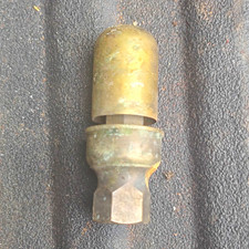 Antique Steam Whistle 3 In Tall Has Clear Tone Solid Brass 1/8 Npt Threads picture