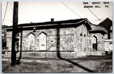 PRR Depot 1974 Sharon Hill Pennsylvania RPPC real Photo unposted picture