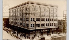 FINCH BUILDING aberdeen wa c1910 postcard washington real photo rppc street picture