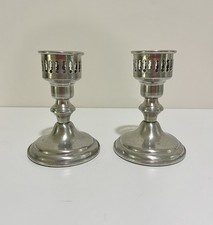 Vintage, Empire Pewter, Candlesticks/Candle Holders Weighted Pewter 891 vent top picture
