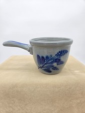 Vintage Rare style 1999 Eldreth Salt Glazed Gray Long Handled Pot picture