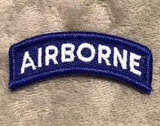 US Army Airborne Royal Blue and White Tab Patch Insignia Badge picture