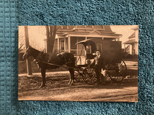RPPC Frank B Smith Laundry Delivery Horse & Wagon Boonville Missouri c1910 picture