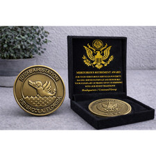 USN Navy aviation Base Challenge Coin NAS Pensacola FL USA w/ Retirement Award picture