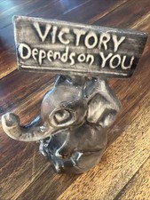 Vintage McCoy Elephant Figure Political GOP Republican I Can’t Do It Alone RARE picture