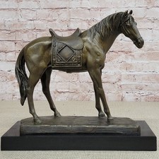 Country Western Horse Lover Bronze Statue Sculpture Figurine Artwork Collectible picture