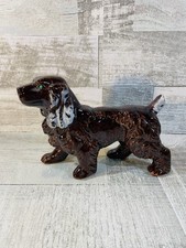 Vintage Ries Japan Ceramic Standing Walking  Brown Cocker Spaniel Figurine 9” picture