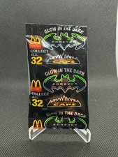 1995 McDonald's Batman Forever Glow in the Dark Collector Caps Sealed Promo picture