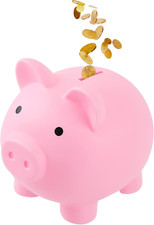 Large Piggy Banks, Cute Plastic Pig Money Box, Piggy Bank for Girls and Boys, Un picture