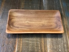 Vintage Hawaiian Kamani Wood small rectangle Tray/Platter picture