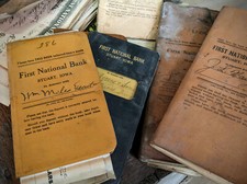 Historic Bank Deposit Book from Bank Robbed by Bonnie & Clyde, First National picture