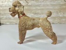 Vintage Breyer Blonde Golden Poodle Dog Red Collar Rough Cracked Finish picture
