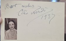 Ballerina Choreogapher Actress Cleo Nordi Autograph picture