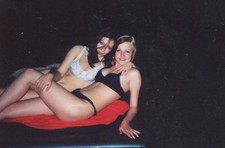 Pretty young women attractive beach bikini swimsuit color ORIGINIAL vtg photo picture