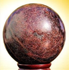 Large 105MM Red Almandine Garnet Crystal Sphere Healing Crystal Point HomeDecor picture