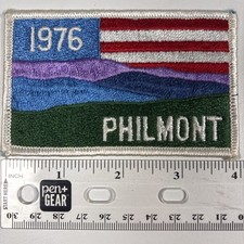 Vintage 1976 PHILMONT SCOUT RANCH Boy Scout US Bicentennial Flag BSA NM Camp picture