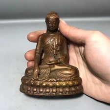 Large Brass Buddha Figurine Shakyamuni Amitabha Bodhisattva Home Decor picture