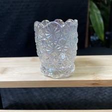 Vintage Carnival Glass Opalescent Daisy and Buttons Toothpick Holder @1578 picture