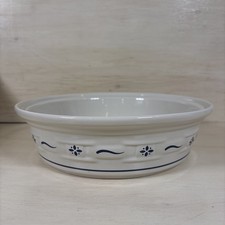 LONGABERGER 10 3/4” Woven Traditions Blue 2 Quart Round Open Casserole Dish Only picture