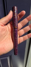 NEW Wancher Sekai Murasaki-age (Purple) Urushi fountain pen ~ Medium nib picture