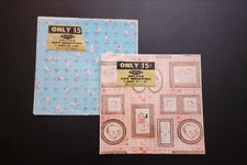 NOS 2pkgs Vtg 1940s BABY Flat Wrapping Paper Kaycrest Great Graphics Adorable  picture