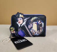 Loungefly Disney Villains Scene Evil Queen Zip Around Wallet Snow White NEW picture