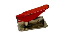 Vintage N.E. Paper Punch Co. Clix Model One Hole Punch Red Metal Made USA picture
