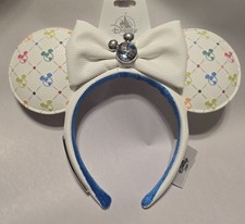NEW 2026 Disney Vacation Club DVC WDW White Bow Color Pop Minnie Ears Headband picture