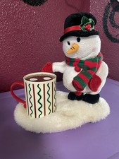 Gemmy Animated Musical Hot Cocoa Caroler Snowman & Marshmallows picture