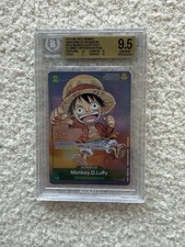 Bandai One Piece Promos Monkey D. Luffy P-037 Foil Promo Beckett 9.5 2023 picture