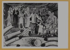 1966 Diego Rivera Insurgentes Theater Mural Mexico Art USSR Vintage Postcard picture